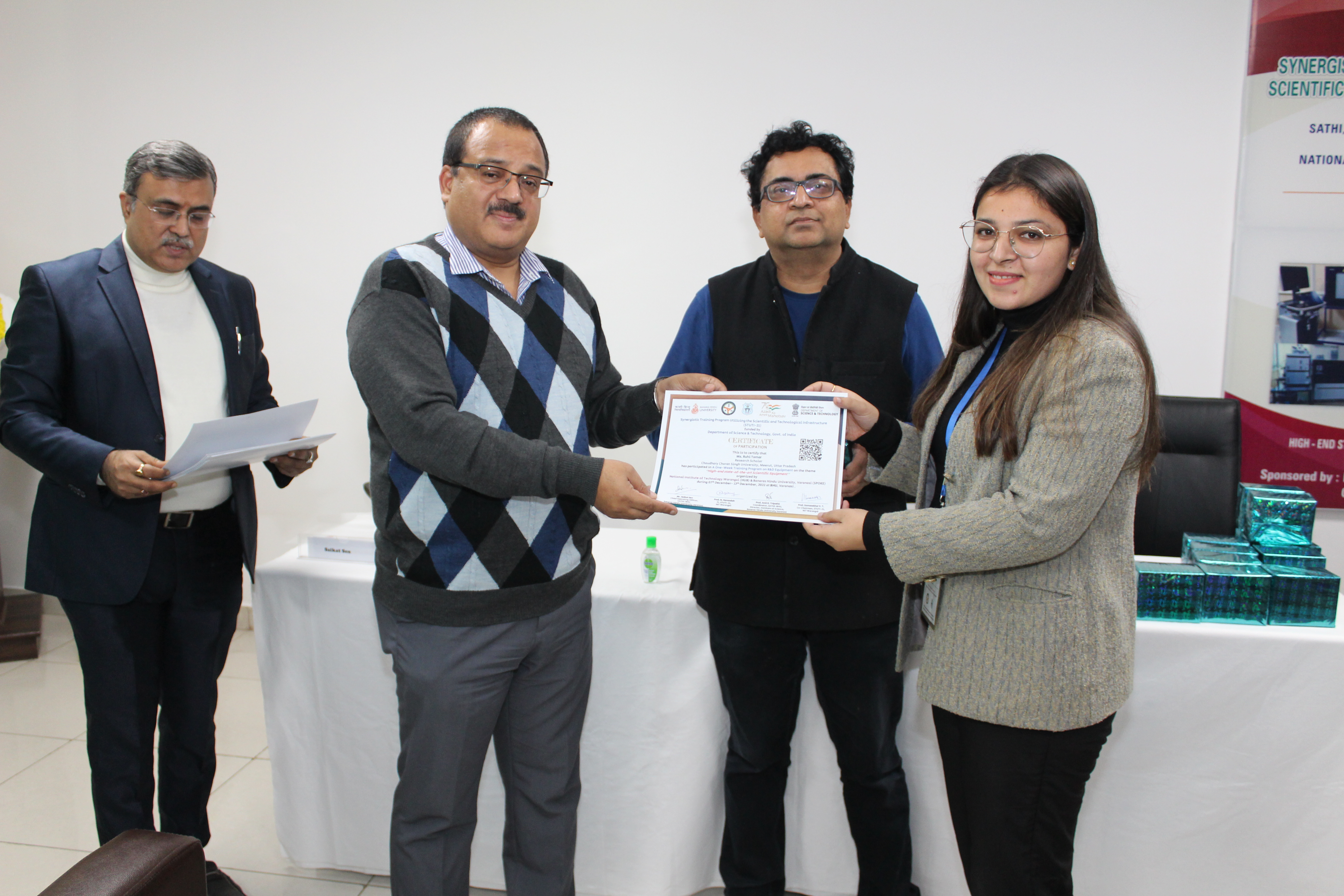 STUTI Training Program Certificate Distribution to Participant